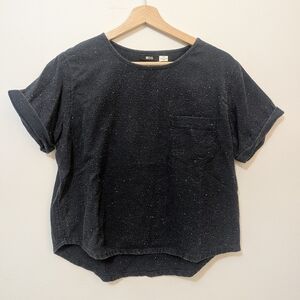 BDG Navy Blue Rolled Sleeve Tee